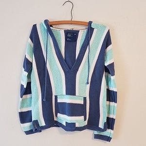 American Eagle hooded v-neck lightweight sweater